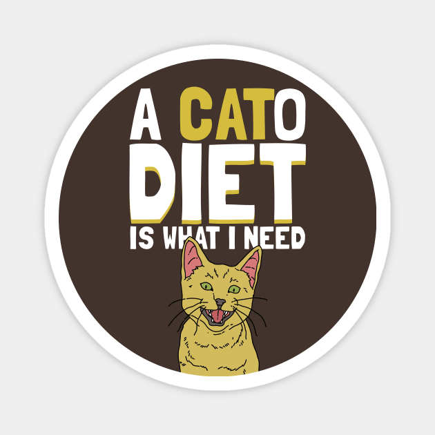 ACato Diet is What I Need Magnet by Freid